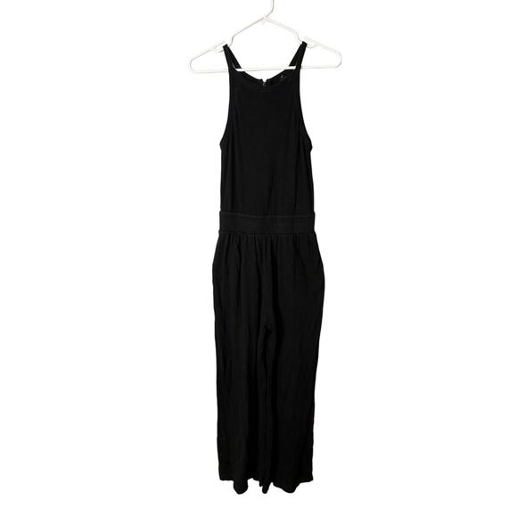 ATM Slub Jersey Sleeveless Jumpsuit Black Size XS - Picture 2 of 9